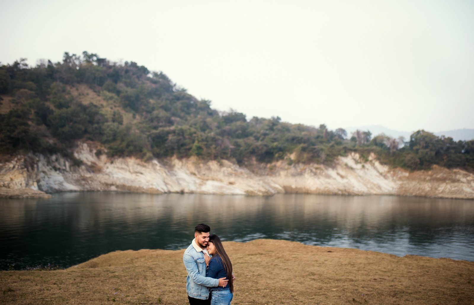 Couple at beach island during outdoor pre-wedding shoot, destination Indian photography