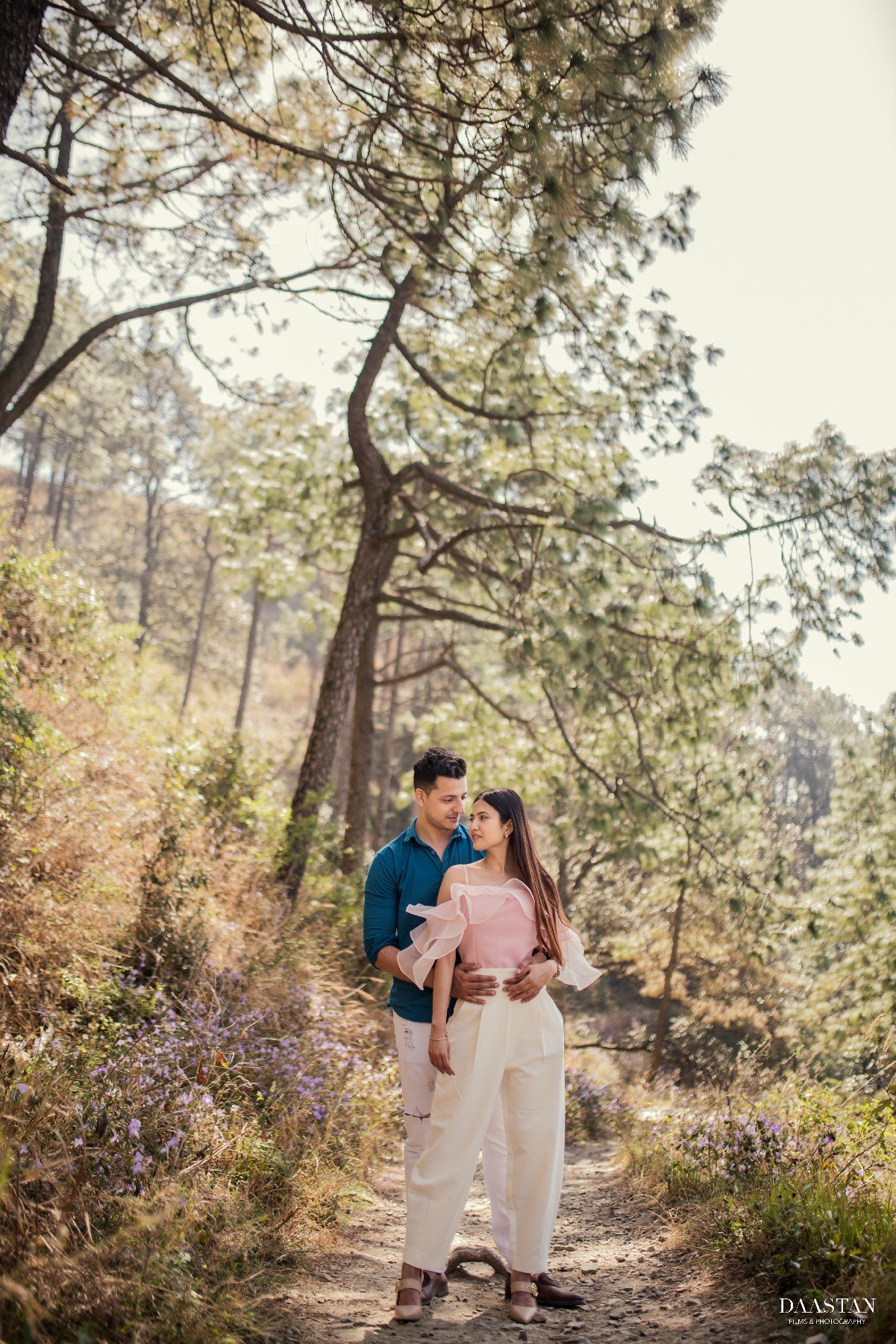 Couple Pre Wedding Nature Pine Forest Portrait India
