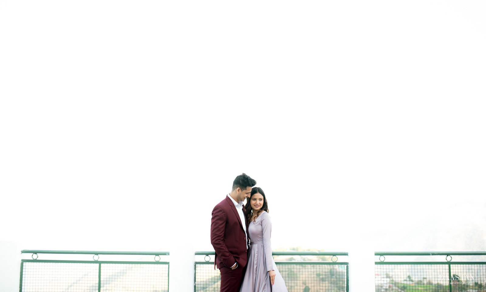 Couple Pre Wedding White Background Outdoor India